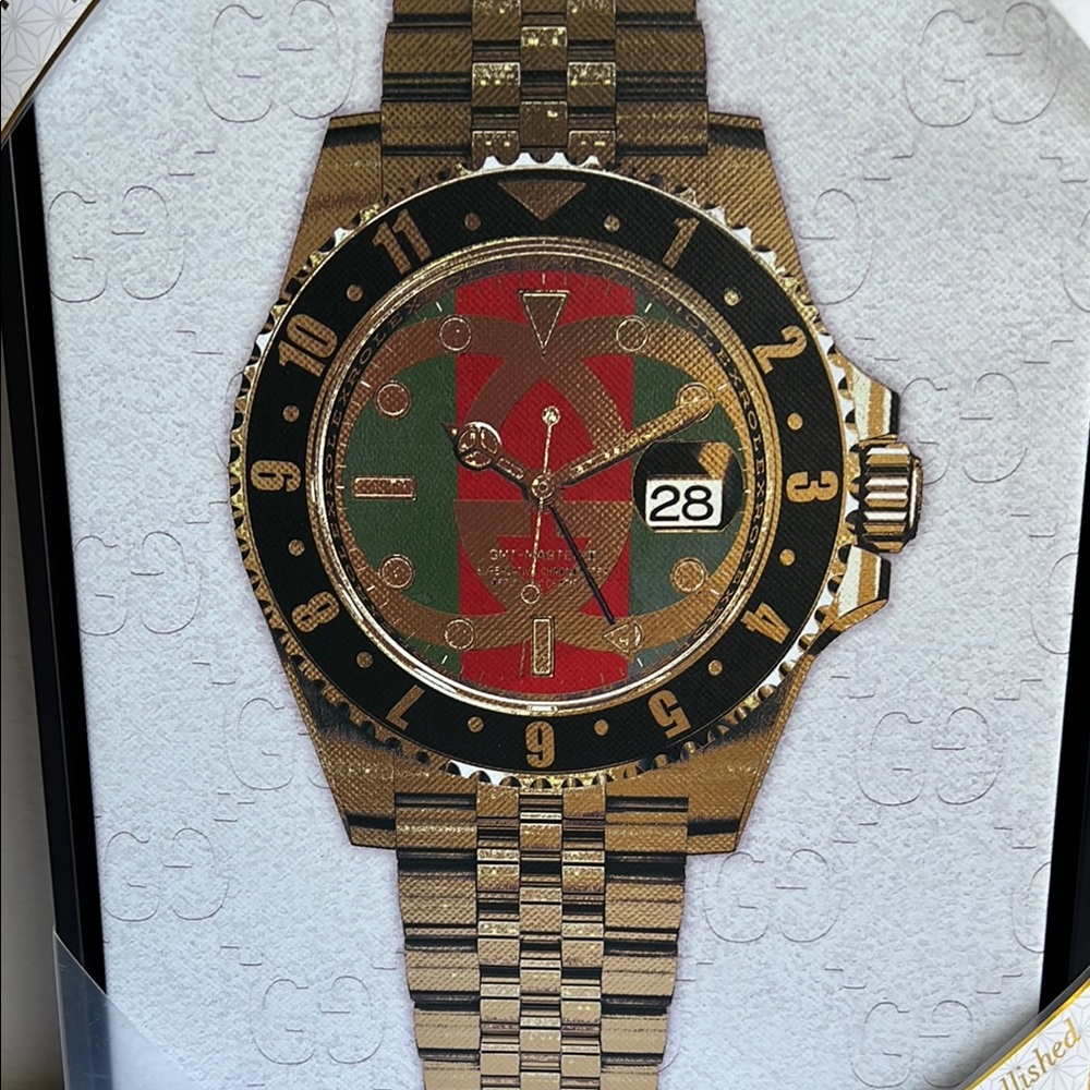 Instinct Style Gold Watch Wall Canvas - Picture 7 of 10